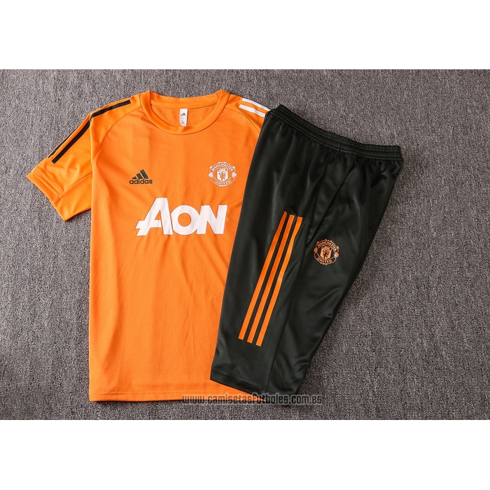Chandal del Manchester United Manga Corta 2020-2021 Naranja